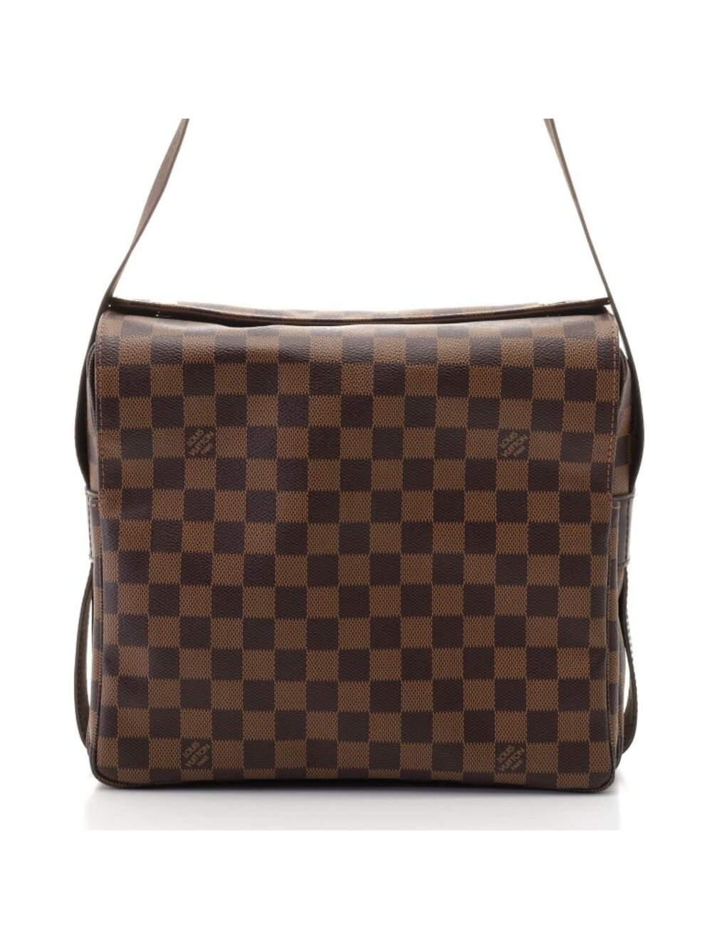 Louis Vuitton Naviglio Damier Shoulder Bag Canvas Brown